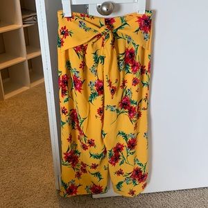 Express High Rise Flare Cropped Pants